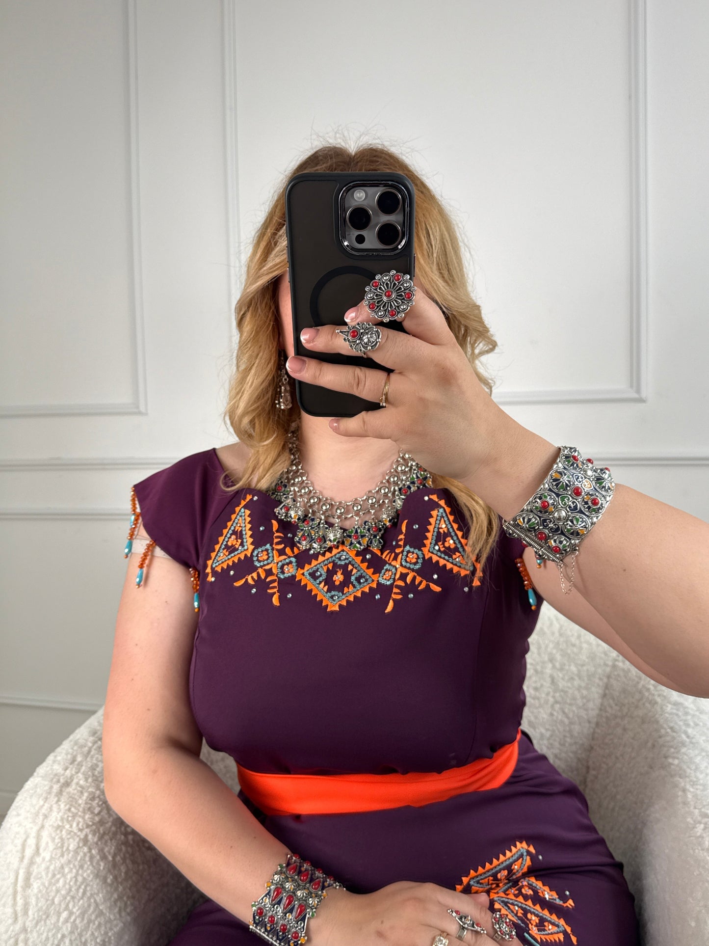 Robe de soirée kabyle — Modèle Yasmina Yelli