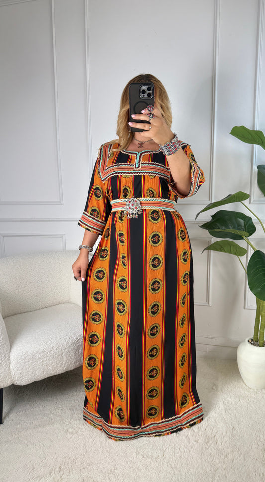 Robe de maison kabyle — Modèle Malha Demi manche Yelli