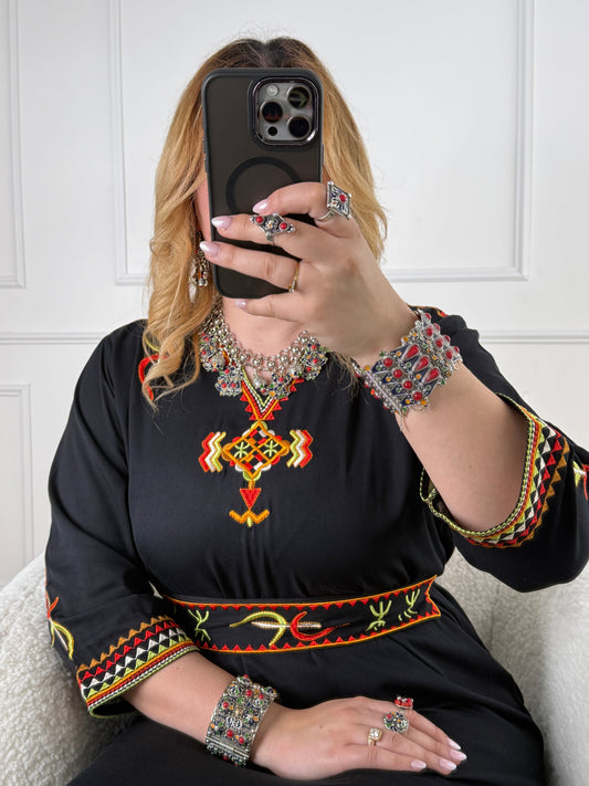 Robe kabyle Taous manche 3/4 Yelli
