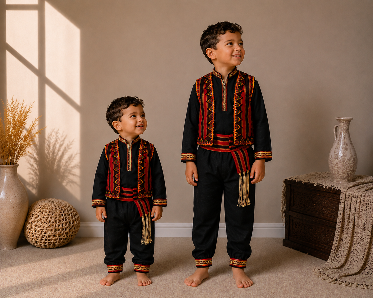 Tenue traditionnelle kabyle Thara - Idéale pour cérémonie de circoncision Robes Kabyles