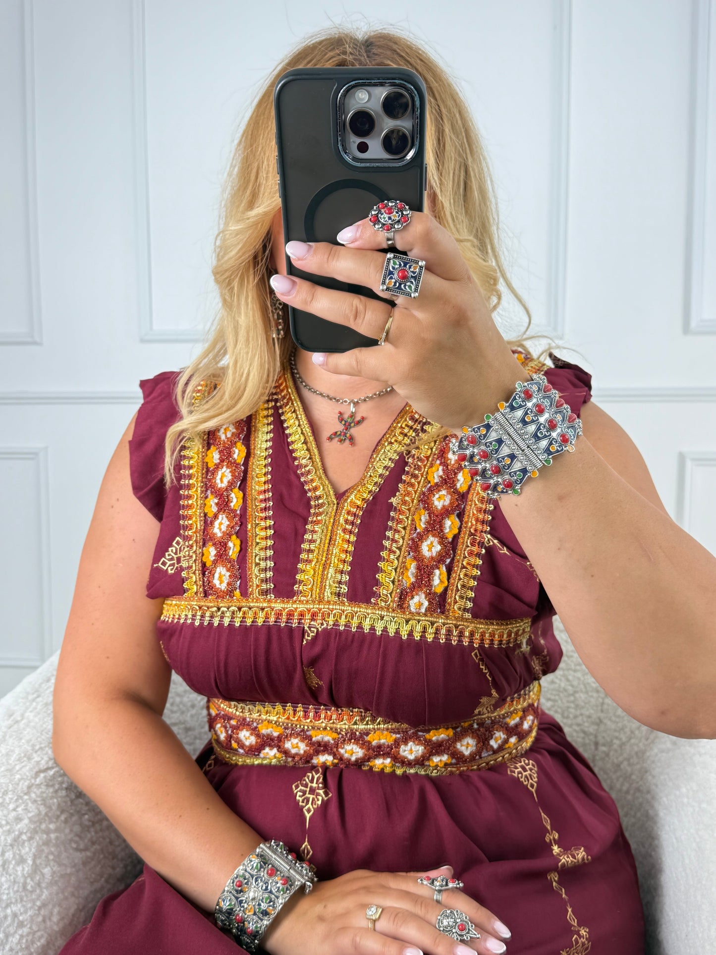Robe d’hôtesse kabyle — Modèle Sonia Yelli