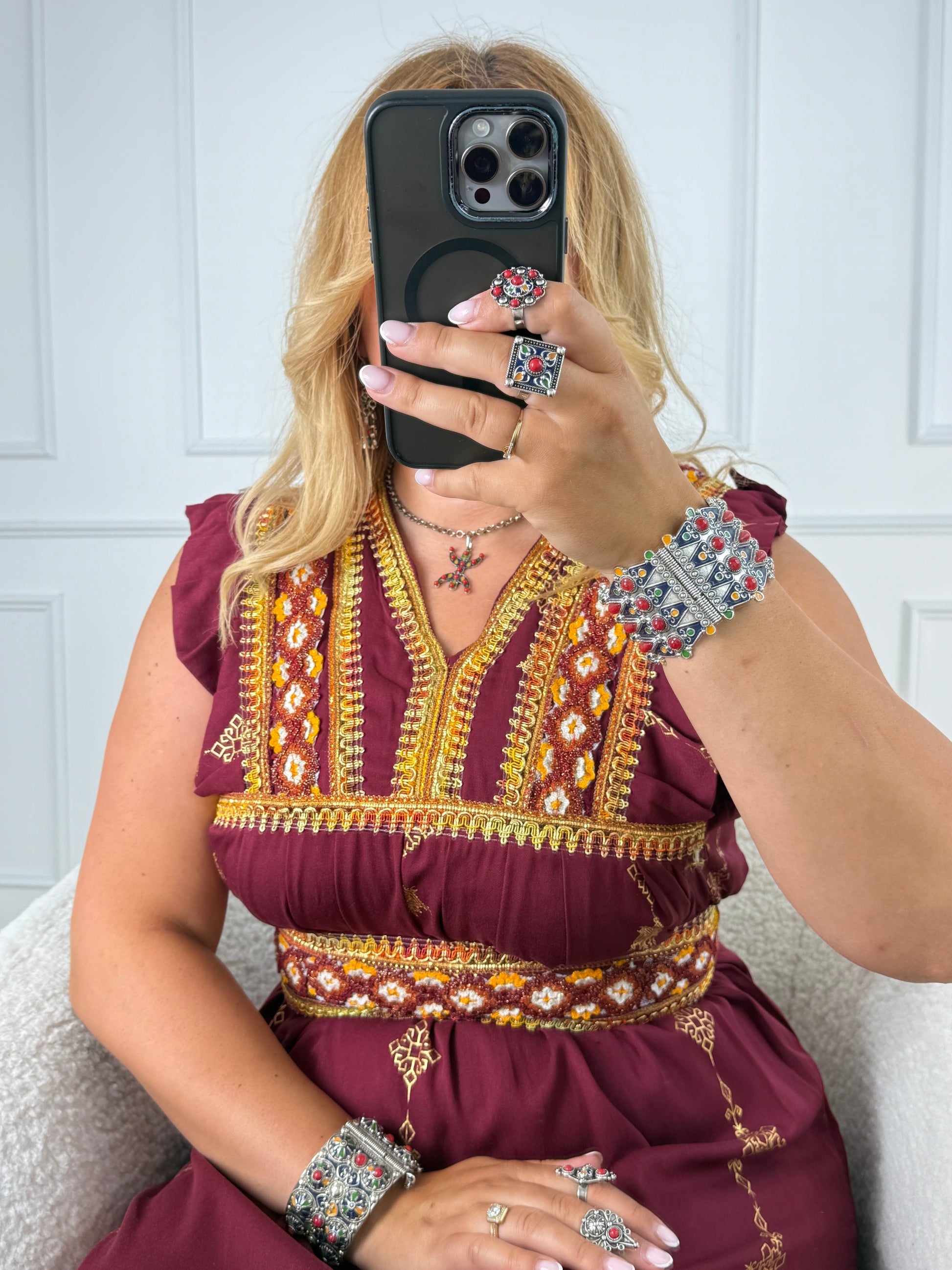 Robe d’hôtesse kabyle — Modèle Sonia Yelli