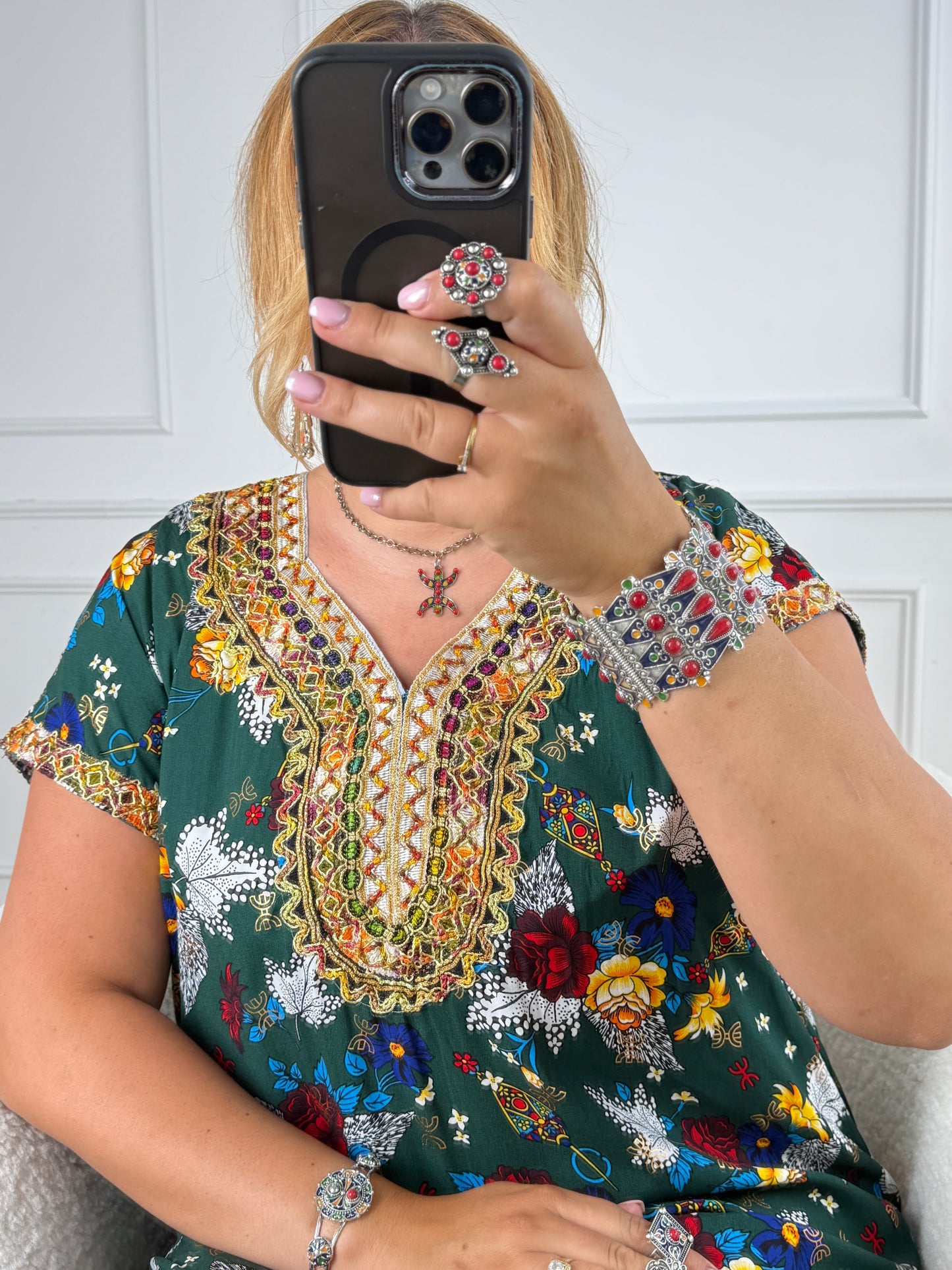 Robe de maison kabyle — Modèle Samira Yelli