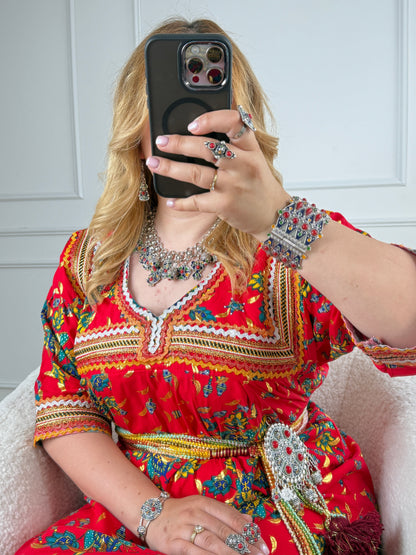 Robe de maison kabyle — Modèle Mounia Yelli