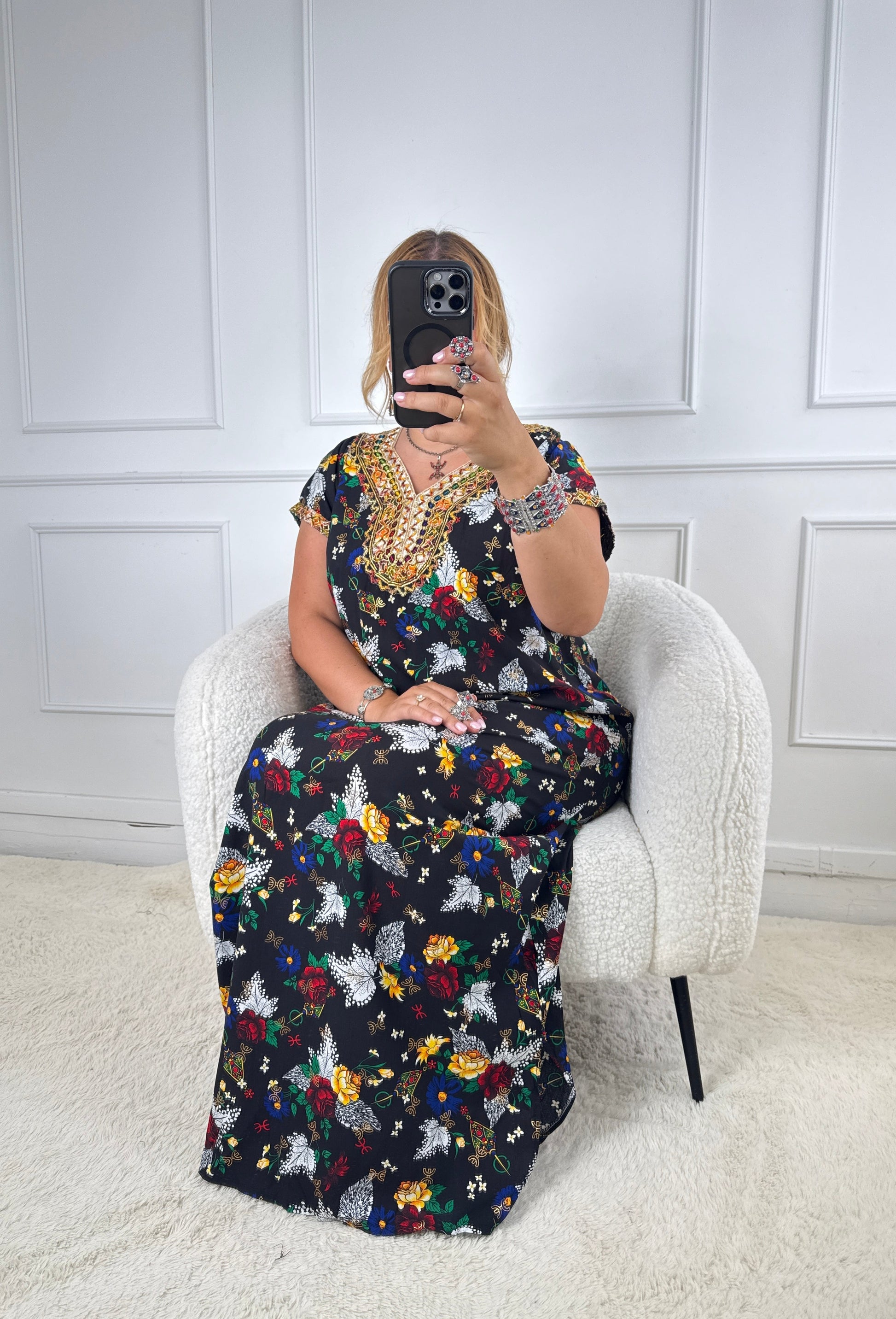 Robe de maison kabyle — Modèle Samira Yelli