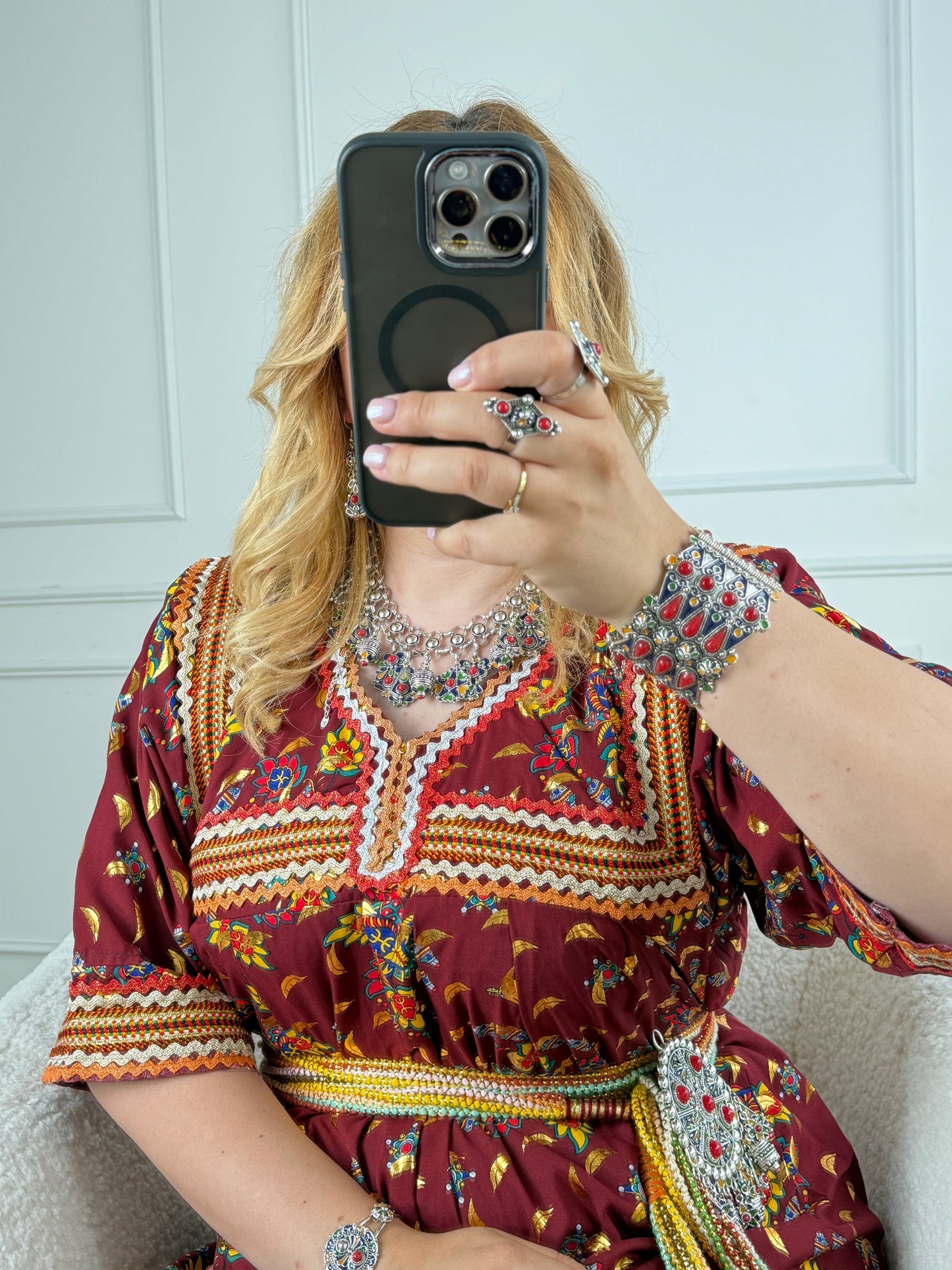 Robe de maison kabyle — Modèle Mounia Yelli