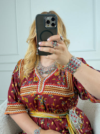 Robe de maison kabyle — Modèle Mounia Yelli
