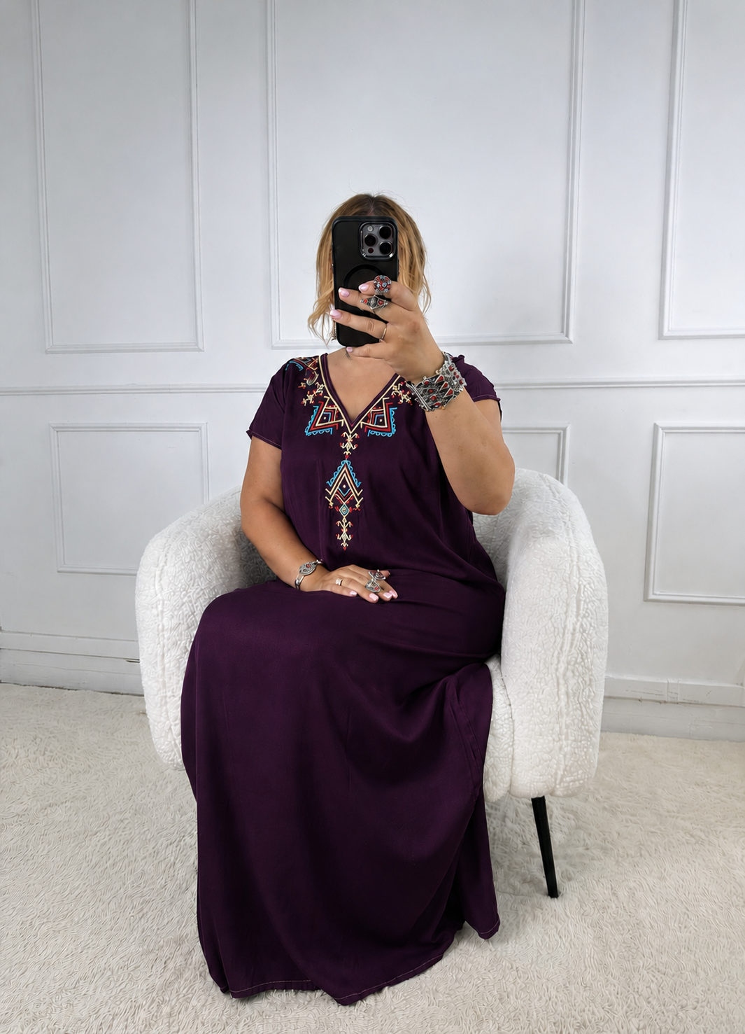 Robe de maison kabyle — Modèle Alya Yelli