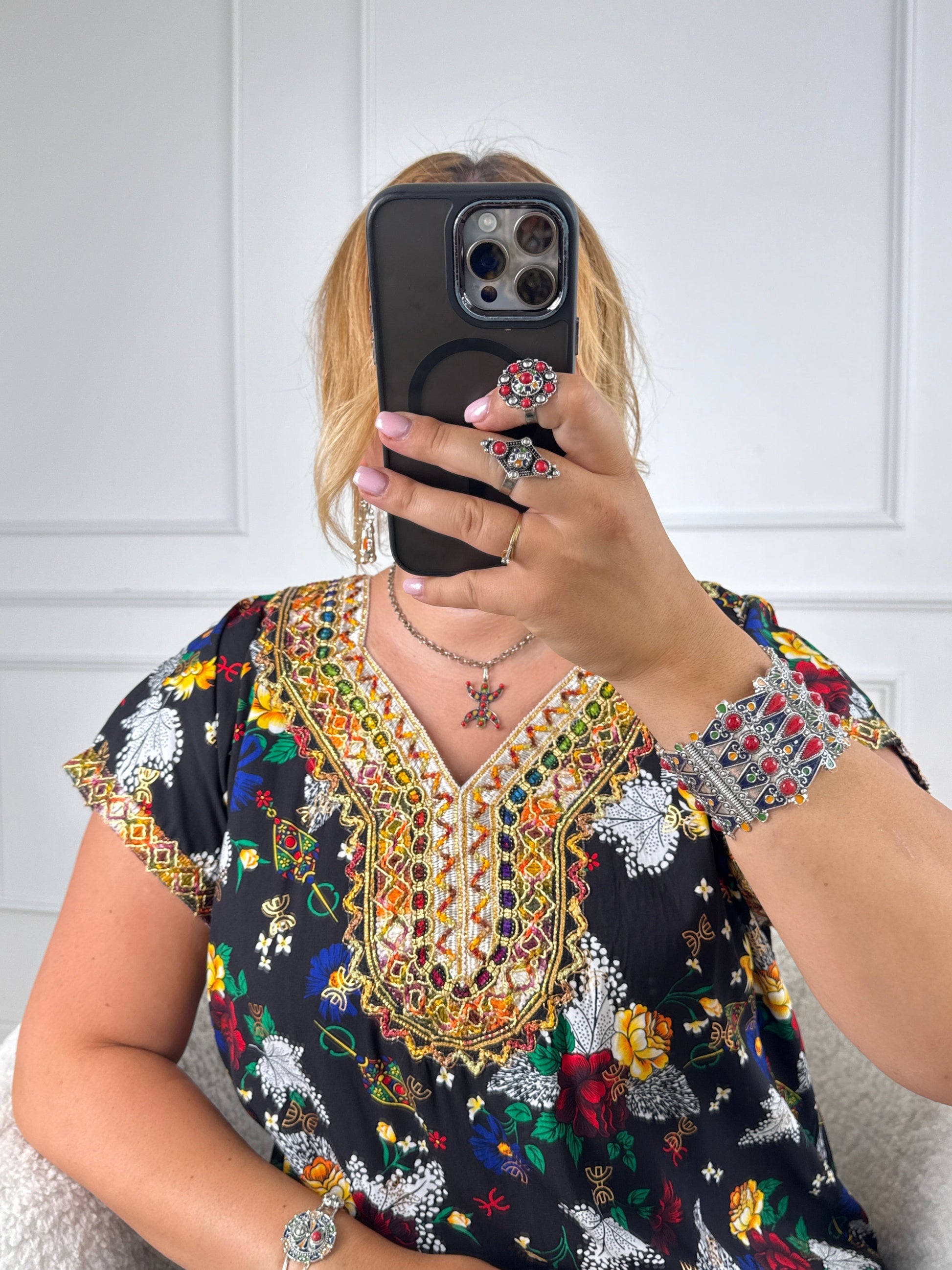 Robe de maison kabyle — Modèle Samira Yelli
