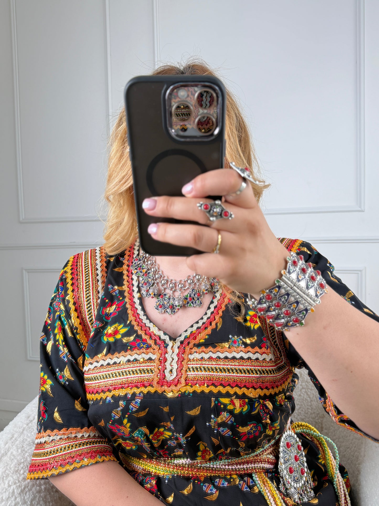 Robe de maison kabyle — Modèle Mounia Yelli