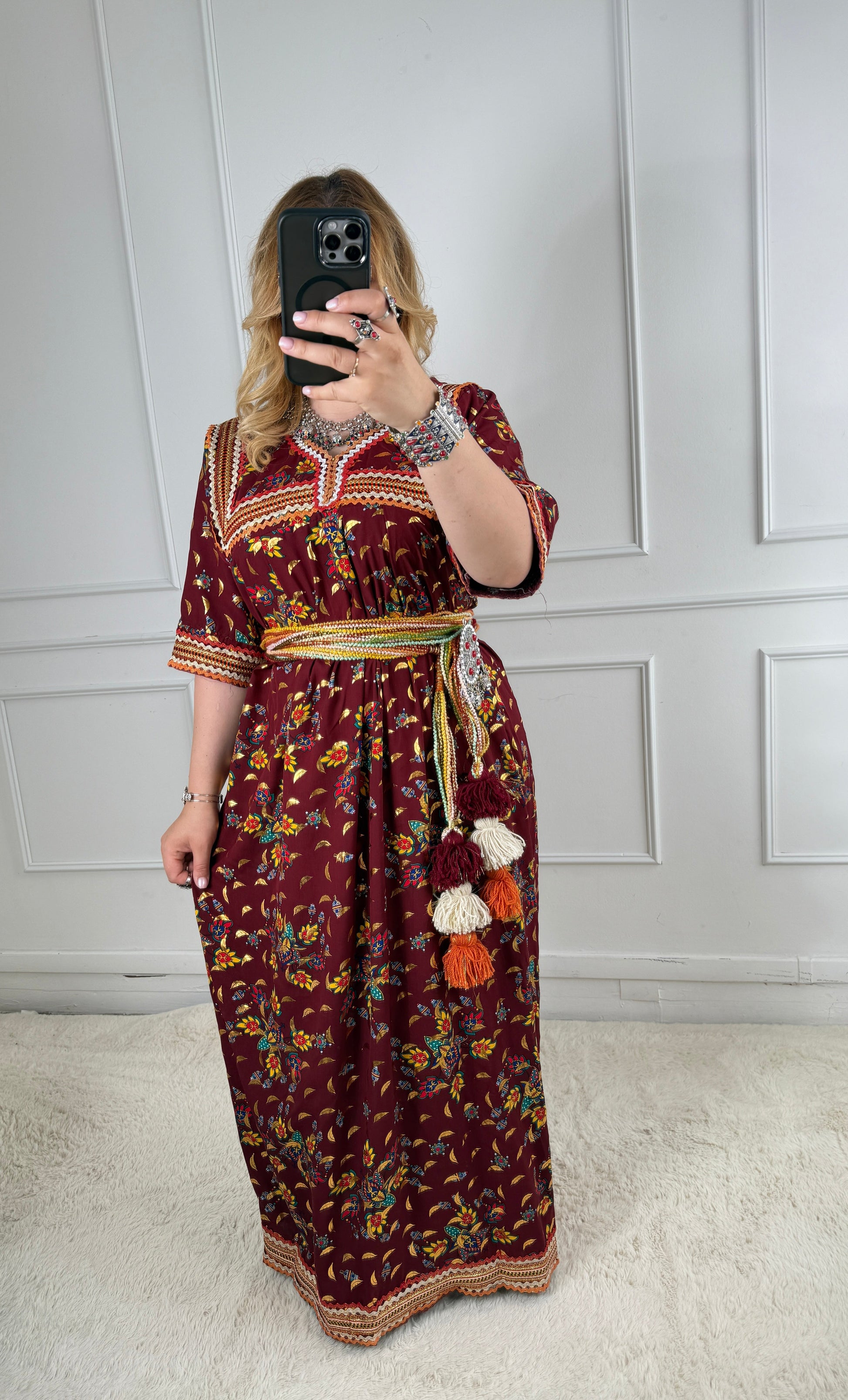 Robe de maison kabyle — Modèle Mounia Yelli