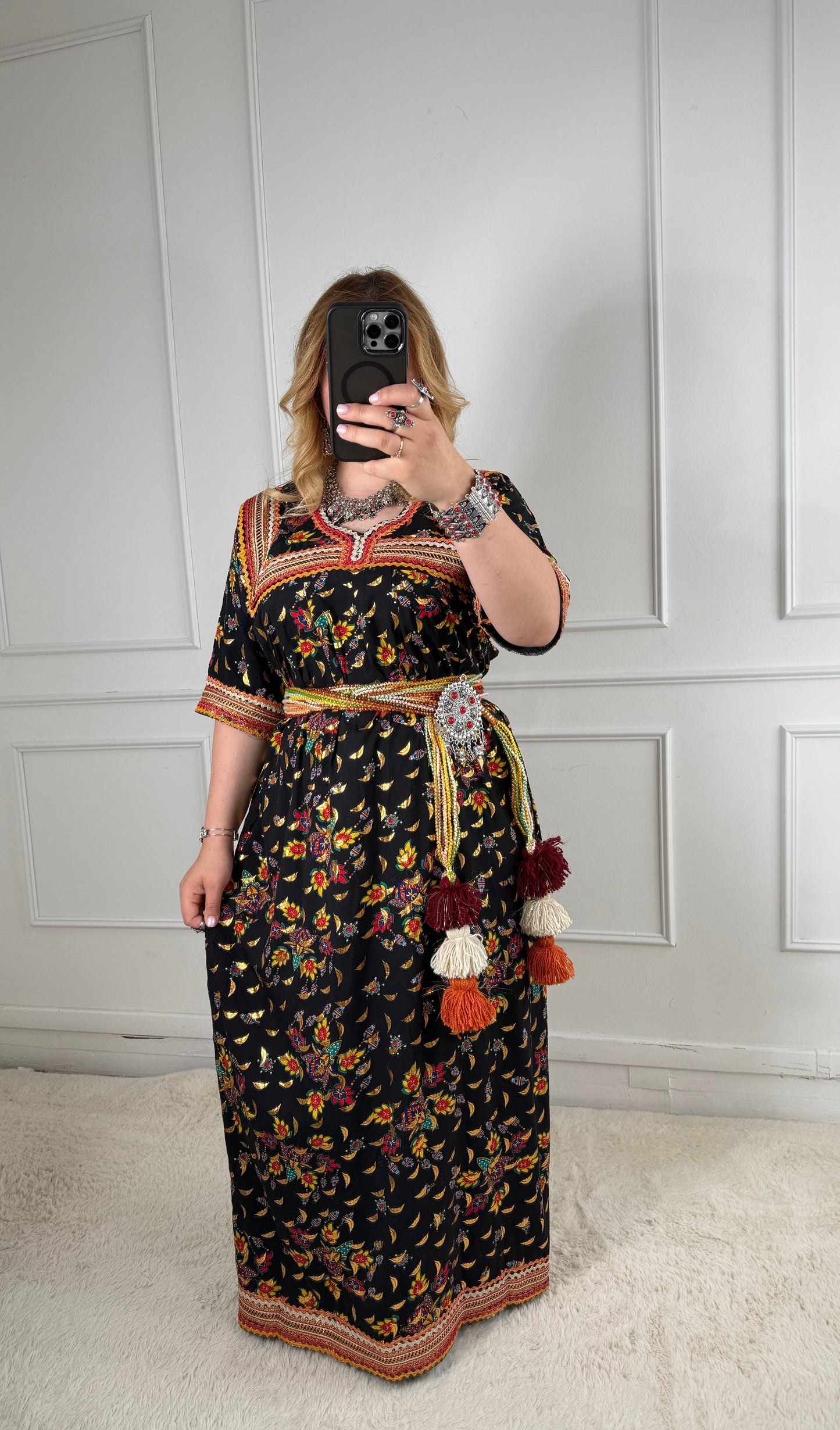 Robe de maison kabyle — Modèle Mounia Yelli