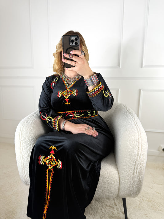 Robe kabyle en velours – Modèle Taous