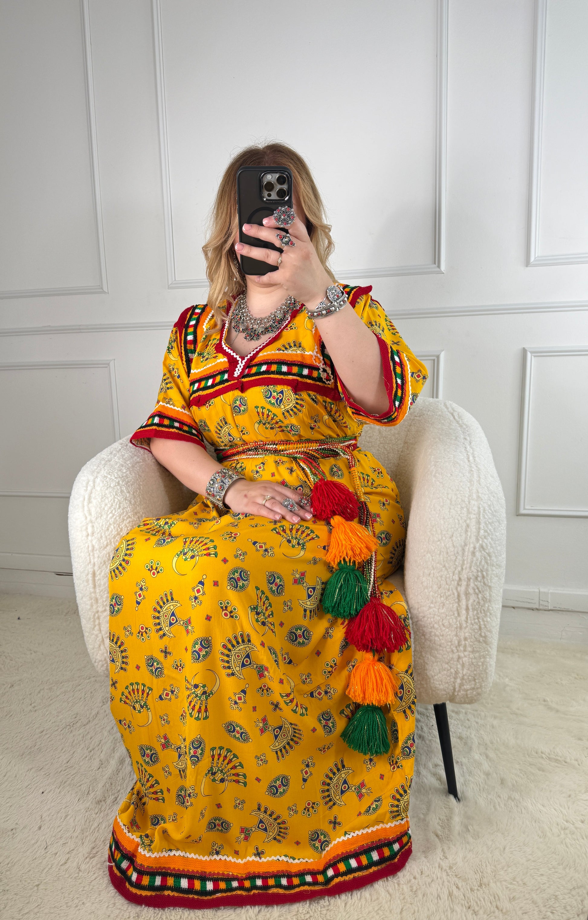 Robe de maison kabyle — Modèle Kenza Yelli