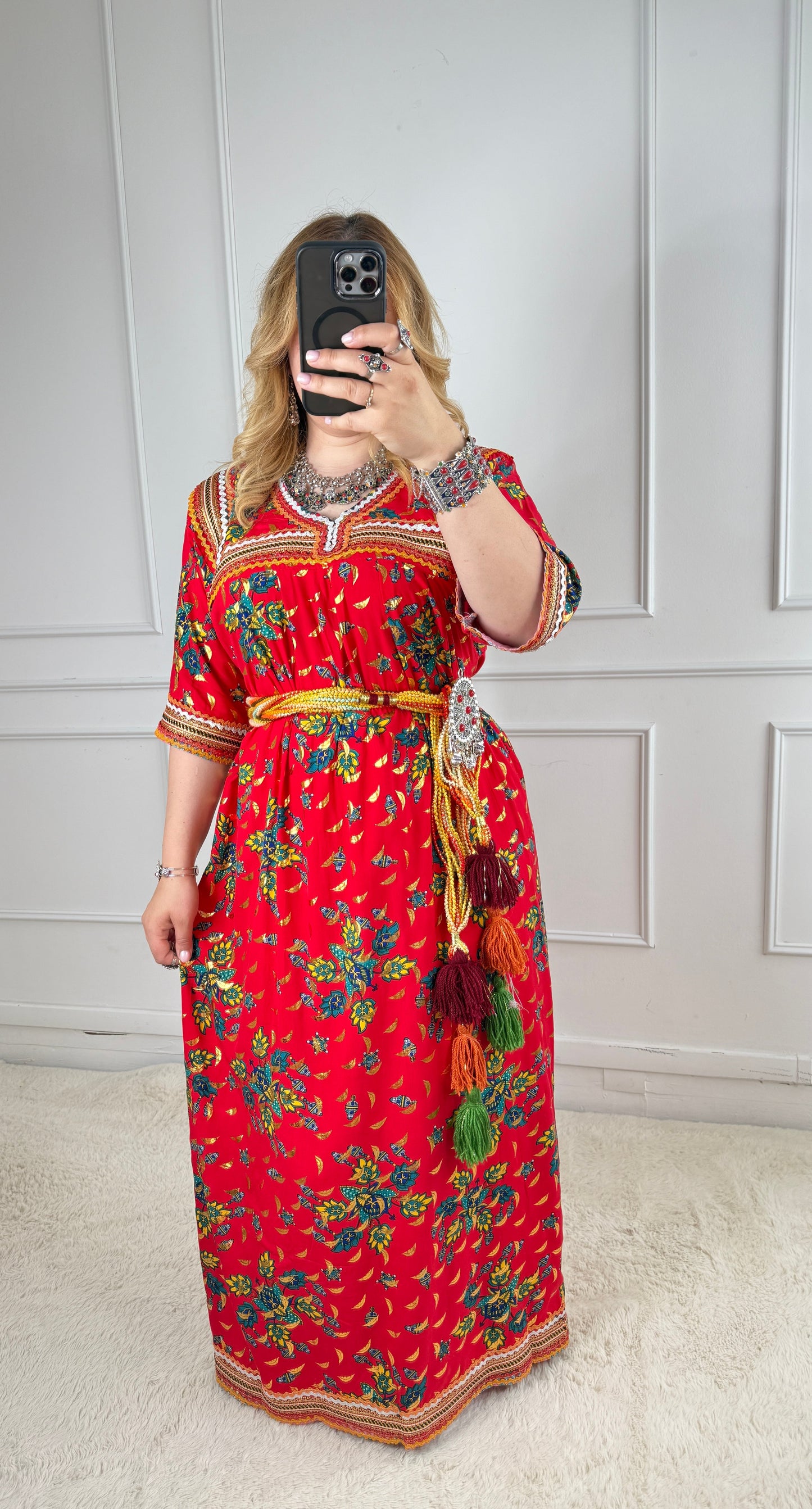Robe de maison kabyle — Modèle Mounia Yelli