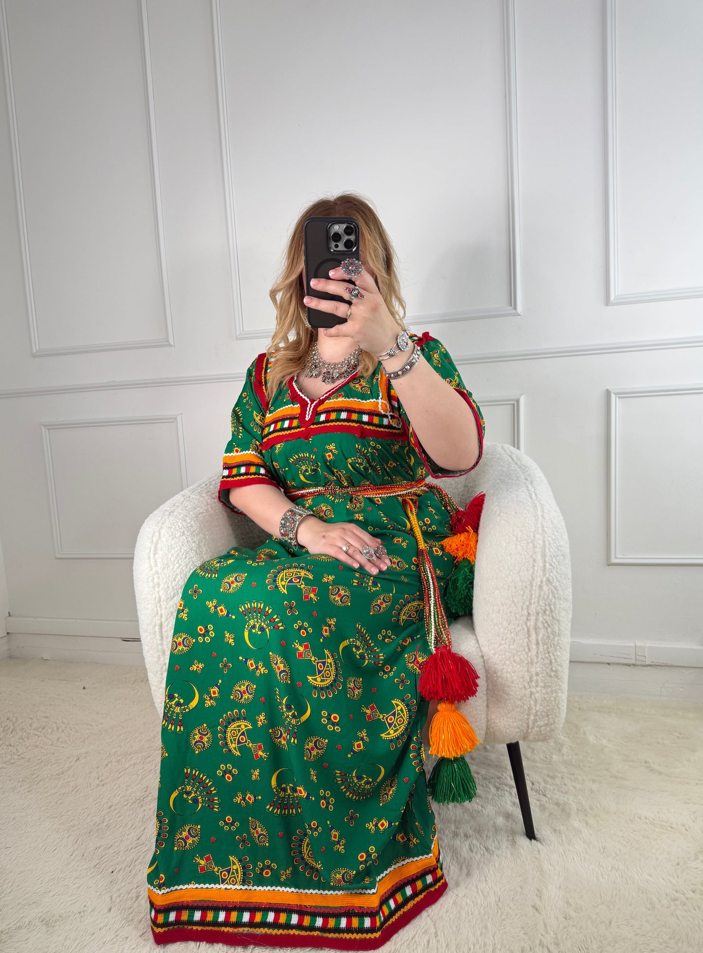 Robe de maison kabyle — Modèle Kenza Yelli