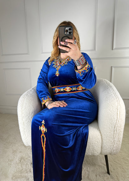 Robe kabyle en velours – Modèle Ania