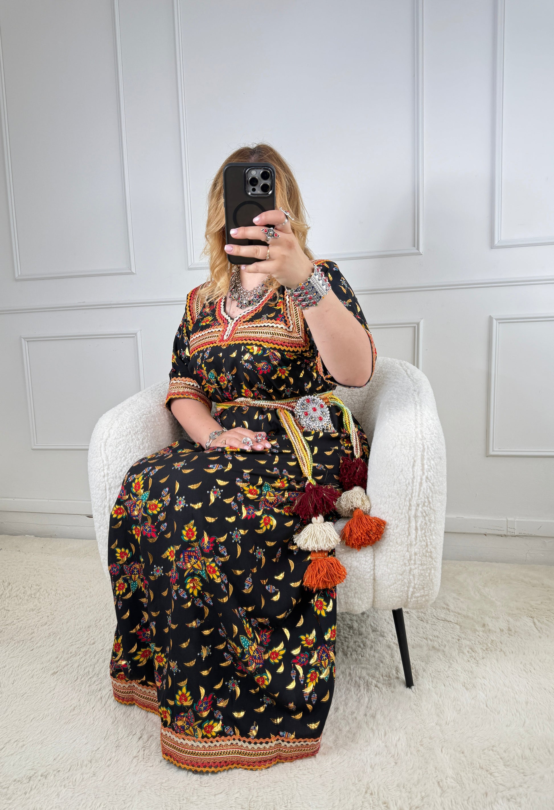 Robe de maison kabyle — Modèle Mounia Yelli