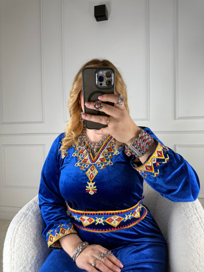 Robe kabyle en velours – Modèle Ania
