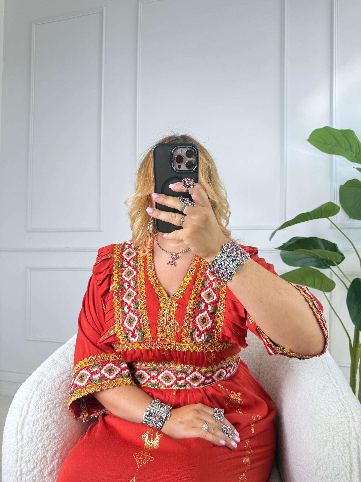 Robe d’hôtesse kabyle — Modèles Lylia Demi manches Yelli