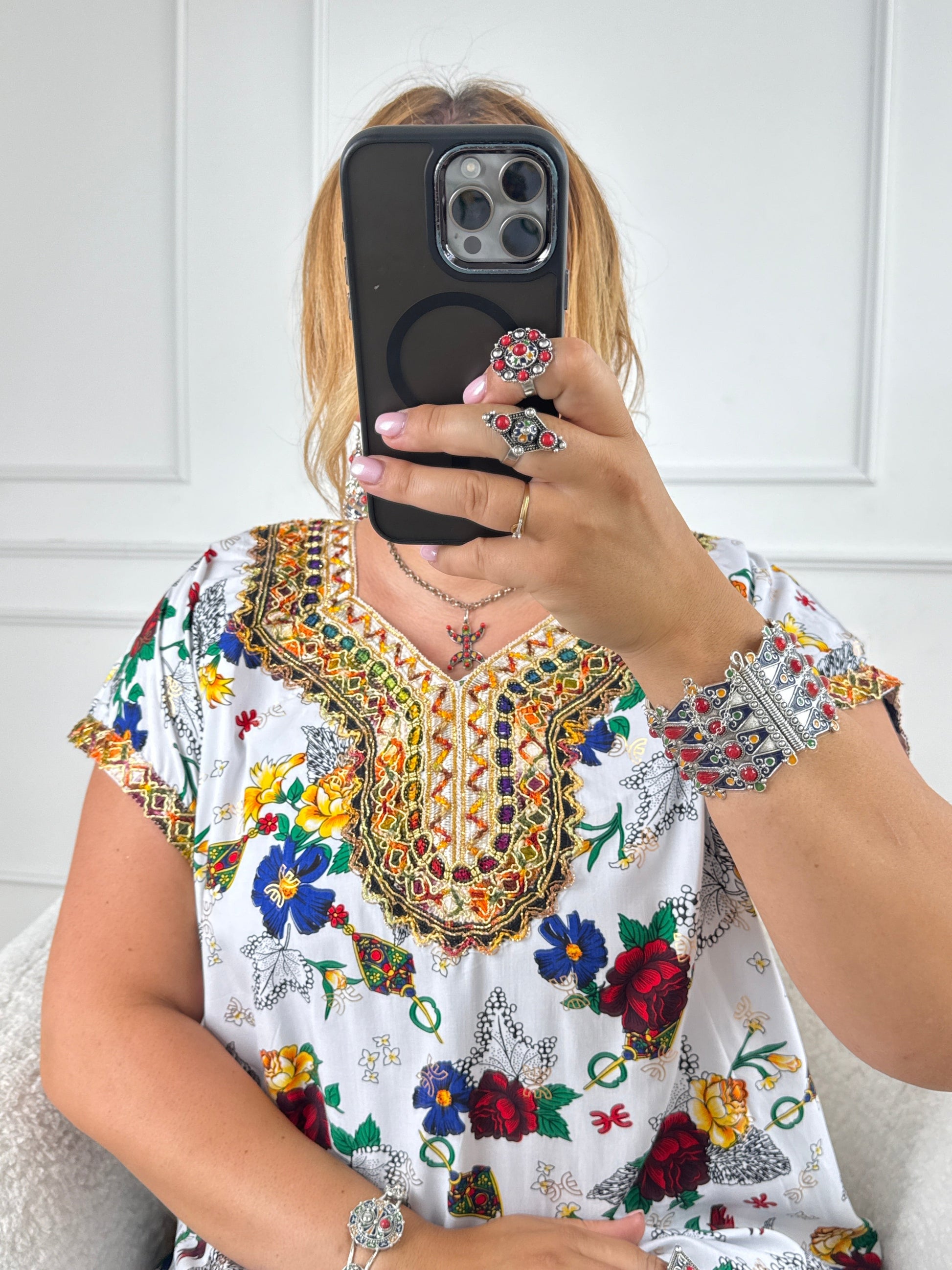 Robe de maison kabyle — Modèle Samira Yelli
