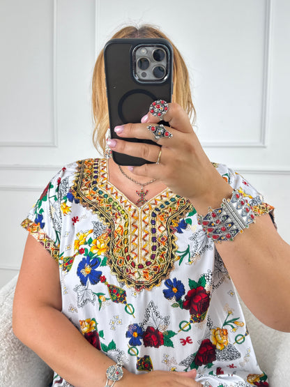 Robe de maison kabyle — Modèle Samira Yelli