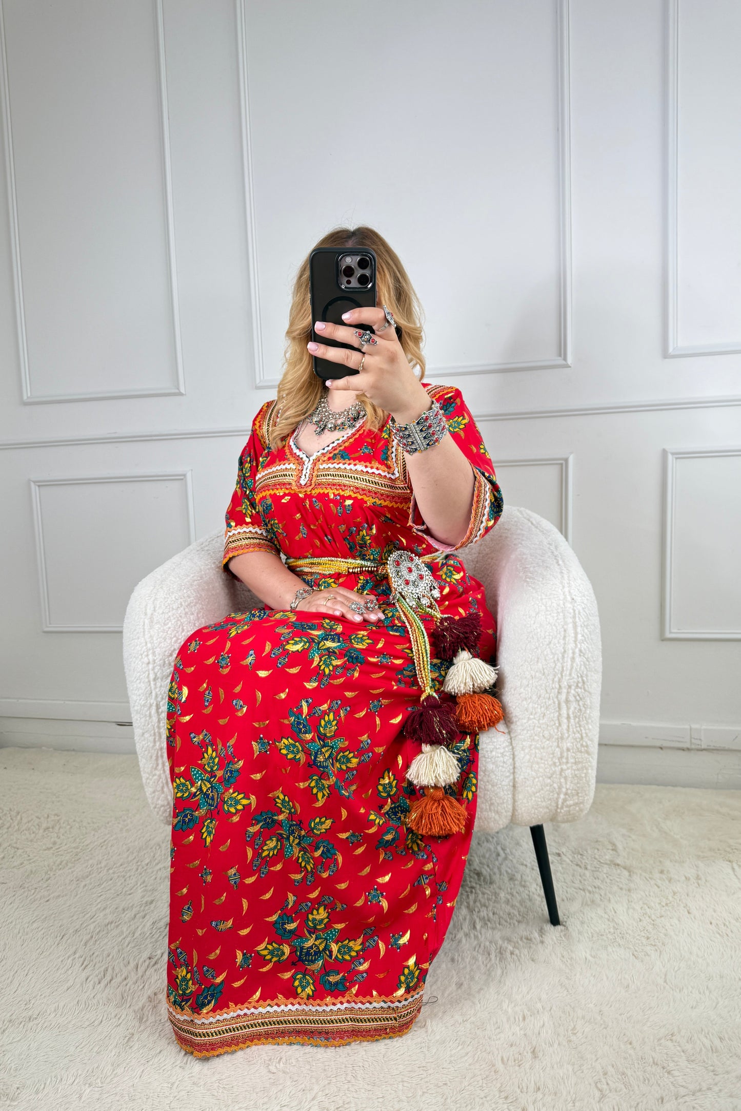 Robe de maison kabyle — Modèle Mounia Yelli