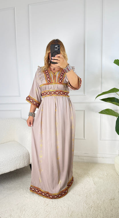 Robe d’hôtesse kabyle — Modèles Lylia Demi manches Yelli