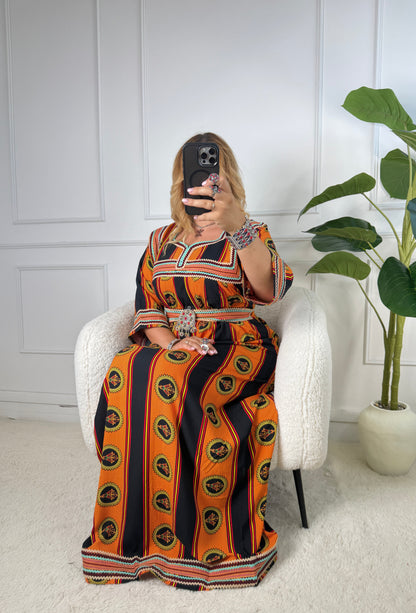 Robe de maison kabyle — Modèle Malha Demi manche Yelli