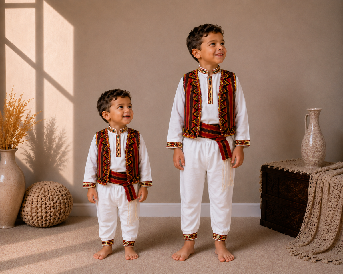 Tenue traditionnelle kabyle Thara - Idéale pour cérémonie de circoncision Robes Kabyles